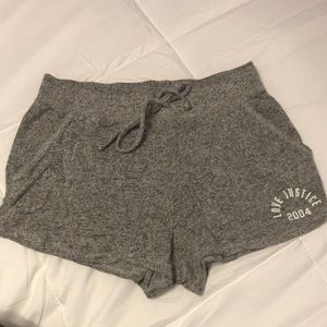 Grey justice sleep shorts